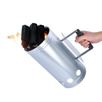 China New Arrival Grill Charcoal Fire Chimney Starter Stainless Steel Easily Cleaned Bucket For Outdoor Camping for sale