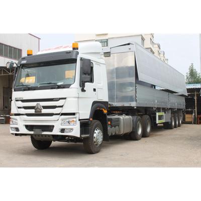 China HOWO 8x4 Alloy Wing Van Truck Cargo Aluminum 12000x2500x4000mm Opening Truck for sale