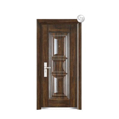 China Modern popular design steel metal door security main entrance for home for sale