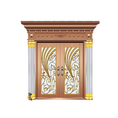 China Bright And Luxurious Price Lock Finest Appearance Stainless Steel Residential Door for sale