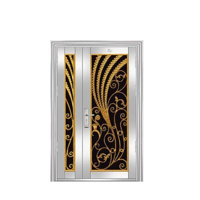 China Smart And Luxurious Appearance Trustworthy Supplier Design Double Front Hung Stainless Steel Exterior Door for sale