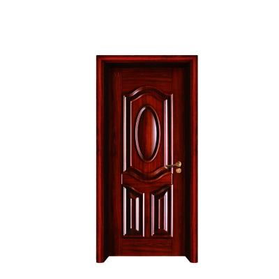 China Buy Modern Interior Wood Grain Security Steel Entry Door for sale