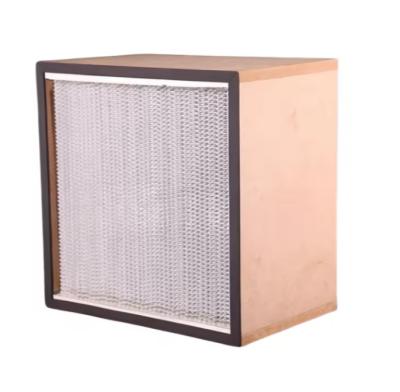 China 99.99% High Capacity Wood Frame HEPA Filter For Mashroom House for sale