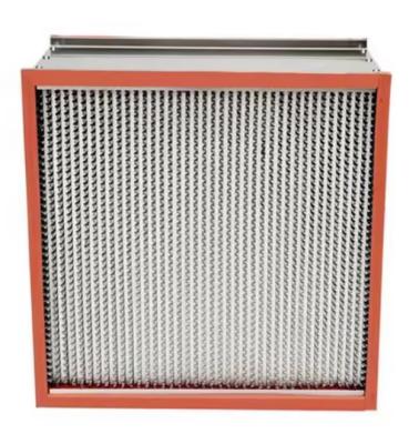 China Stainless Steel Frame Deep Pleat HEPA Filter High Temperature Resistant for sale