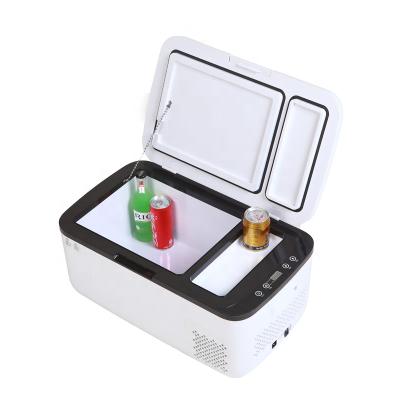 China Low Battery Protection DC12V/24V AC 110V 240V Car Refrigerant Mini Refrigerator Freezing Best 20L Car Fridge for sale