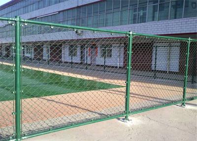 China Plastic Coating 8 Gauge Chain Link Fence Weave For Animal / Playground for sale