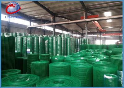 China Dark Green Welded Steel Mesh Panels , Welded Stainless Steel Wire Mesh Square Hole Shape for sale