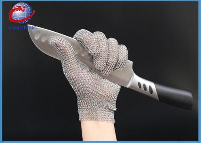 China CE FDA LFDG Tested Chain Mail Protective Glove With Metal Hook Strap Anti Cut for sale