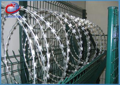 China Sharp Razor Barbed Wire Anti Rust Hot Dipped Galvanized BTO22 for sale