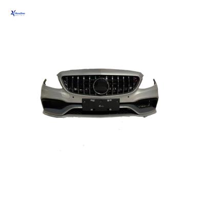 China Plastic Suitable for Mercedes-Benz C-Class C200 C260 C63 C205 X206 AMG front bumper with grille front nose for sale