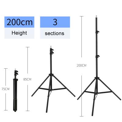 China Ordinary Type Professional Photography Studio Stand Adjustable Light Photo Tripod With 1/4 Screw Head For Umbrellas Reflector Flash Lighting for sale