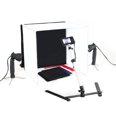 China Portable photography equipment 40cm photo studio tent table lamp for photo light softbox shooting kit with four backdrops for sale