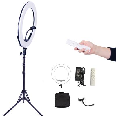 China Photogrphy 18 inch LED selfie ring light with stand light tripod for studio photography lighting make up youtube tic tok accesorios lamp for sale