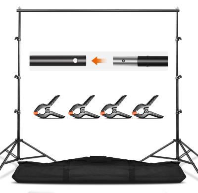 China Aluminum Alloy Photo Studio 6.6Ft Video Background Stand Adjustable Backdrop Support System Kit With Carry Bag for sale