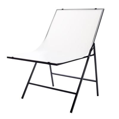 China Portable Metal 60*130 Shooting Table Field Matte White Folded Studio Lighting Table For E-commerce Product for sale