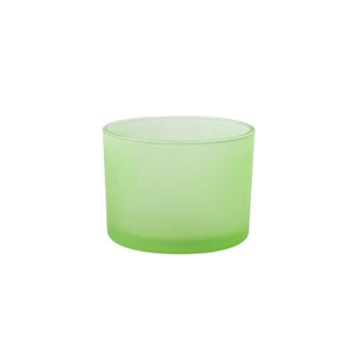 China CANDLE MAKING Nature Wholesale Aromatherapy Large Luxury Frosted Glass Jar For 3 Wick Scented Candle for sale