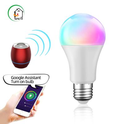 China Morden Google smart home light bulbs wifi light rgb color bulb e27 for sale