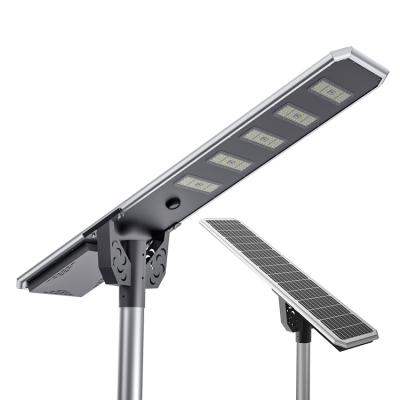 China LECUSO 2021 Street Light New Outdoor Waterproof 60w 80w 100w 120w Integrated All In One Led Solar Street Light for sale