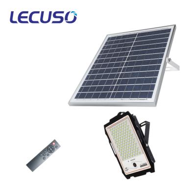 China Lecuso warehouse high quality 100w 200w 300w 400w 600w outdoor led solar flood light for sale