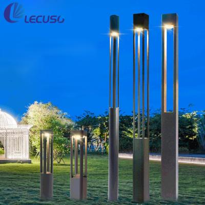 China Garden street decorating 3m cast aluminum garden post light pole grill lighting outdoor post lamp for sale