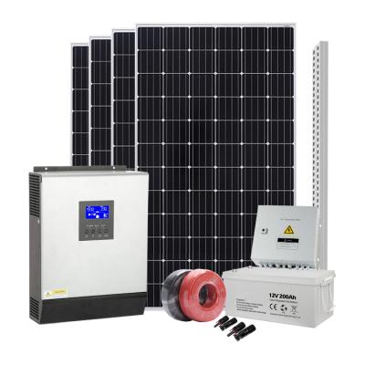 China Wholesale Price 1kw 2kw 3kw 5kw 6kw 10kw 15kw 20kw Home AC Home Off Grid Complete Solar Power System for sale