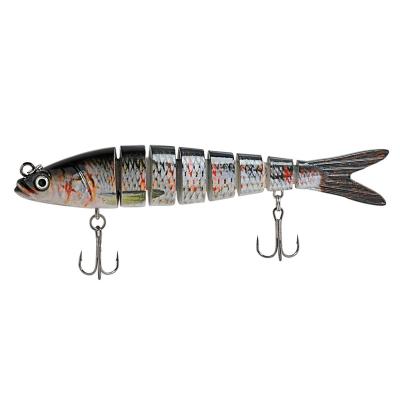 China ABS Plastic Fishing Lures 8 Segment Swimbait 137mm Slip 23g Baits Joined Lure For Trout Bass Pike for sale