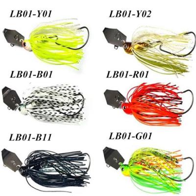 China Anti Corrosion Fishing Chatter Bait 10g 14g 3D Artificial Eyes Bait Bass Lures Rubber Skirt Spinner Buzzbait for sale