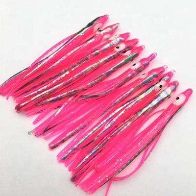 China Wholesale 70mm Rubber Octopus 10pcs/bag Luminous Squid Edges Saltwater Soft Soft Fishing Tackle Bait for sale