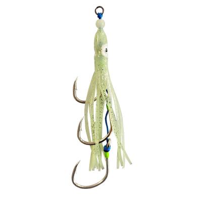 China Bionic Hook 140mm PVC+Metal Octopus Hook Glow Squid Twine 2/0 3/0 4/0 Hook For Sea Fishing for sale