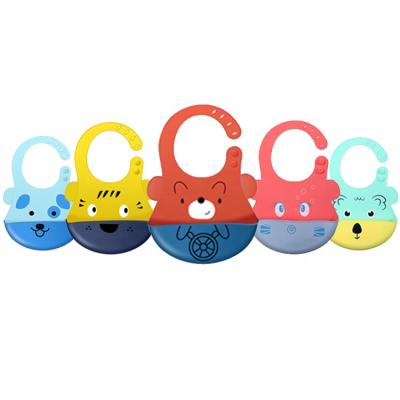 China Antibacterial BPA Free Silicone Waterproof Easily To Clean Newborn Prevent Drool Custom BABY Bib for sale