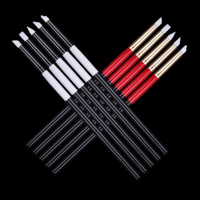 China Nail Art 5pcs 3D Nail Carving Acrylic Nail Crashing Different Shape Silicone Nail Art Brush for sale