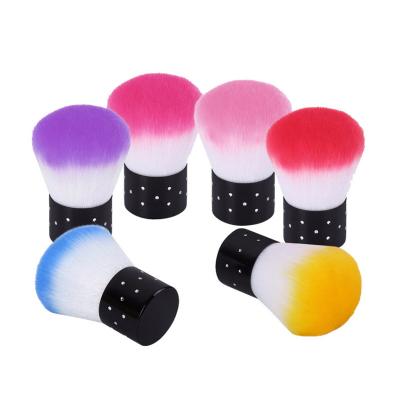 China Soft Nail Manicure Nail Dust Brush Handle Short Mushroom Hair Makeup Brush Nail Dust Paint Powder Flash Brush for sale