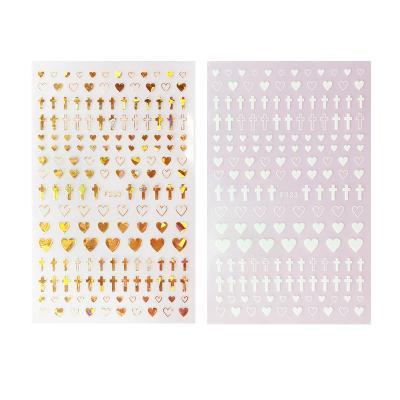 China Trendy Sticker Nails Gold Foil Nail Sticker With Back Gel High Quality Wholesale Nail Art Stickers for sale