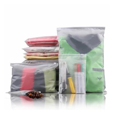 China Free Sample Moisture Proof Custom Printed Matte Frosted Bags PVC Zip Lock Bags For Clothes for sale