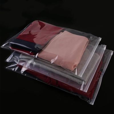 China Promotion Top Selling Transparent Clear Slider Zipper Bag With Printing For Clothes for sale