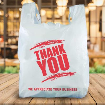 China 100% Clean Logo BIODEGRADABLE Environmental Protection Custom Printed Canton T-shirt Vest Plastic Shopping Bag for sale