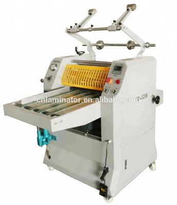 China machinery & Material 490mm A2 A3 Size Hydraulic Hot And Cold Roll Laminating Laminator Machine With Rewinding for sale