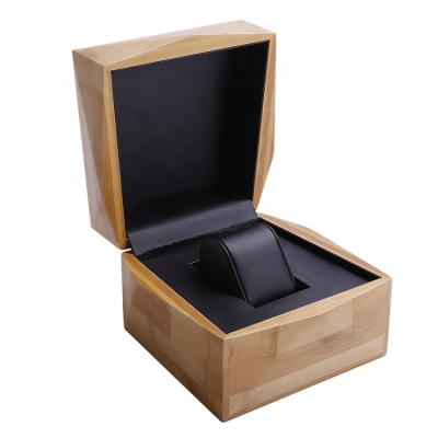 China Luxury Unique Design Bamboo 1 Slots Watch Box Watch Packaging Gift Box Packaging Box For Watch for sale