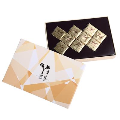 China Handmade Wholesale Custom Printed Rigid Paper Wedding Invitation Gift Luxury Chocolate Folding Packaging Box for sale