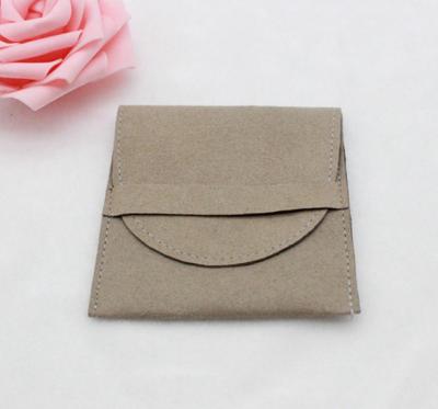 China 3 x 4 Inch Flannel Drawstring Bag Luxury Soft Suede Jewelry Pouch With Logo Custom Accept for sale