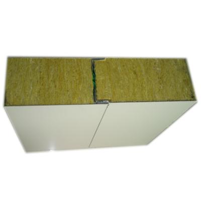 China 1150mm Fireproof Rock Wool Clean Room Sandwich Wall Panel For Warehouse Partition for sale