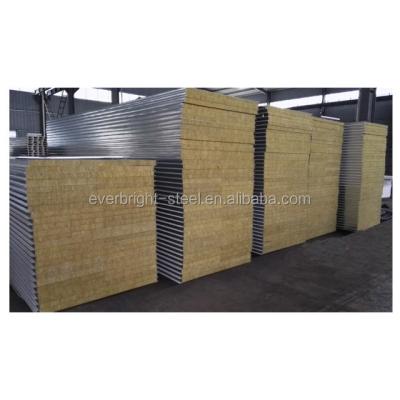 China 1150mm Rock Wool House Sandwich Panel Fireproof Clean Room Sandwich Panel for sale