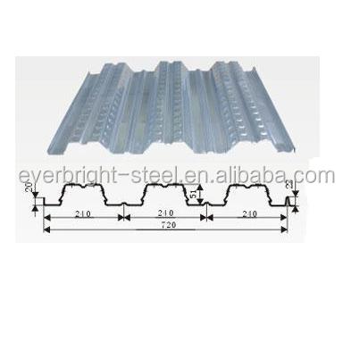 China Modern 720mm Corrugated Sheet Steel Deck Metal Steel Decking Deck for sale