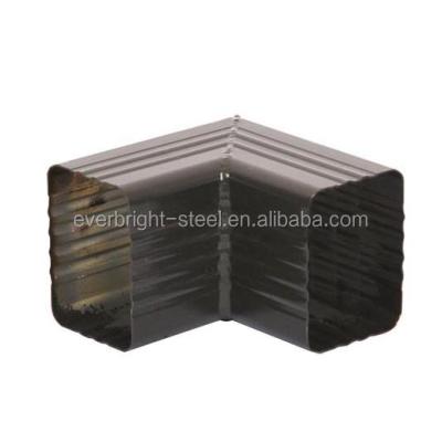 China Environmental Aluminum Alloy Roof Rain Gutter With 90 Degree Pipe Corner for sale