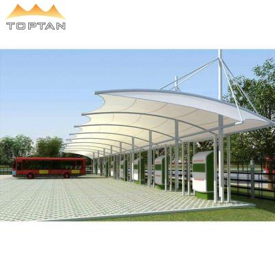 China PVDF / PTFE / TO2 Waterproof Membrane Material And Steel Framed Fabric Material Tensile Structure for sale