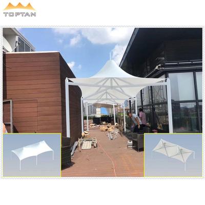 China Waterproof Tensile Steel Car Tent Membrane Structure Fabric Parking Lot Roof Membrane for sale