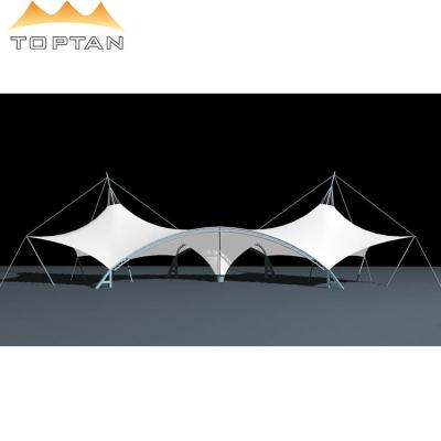 China Waterproof Membrane Tensile Structure Architecture Tensile Structure Membrane Tent PTFE /Fabric Membrane Tensile Structure For Stadium for sale