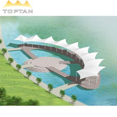 China 2021 Hot sale overwater beach house hotel luxury resort tent waterproof luxurious villa membrane prefab structure for vacation for sale