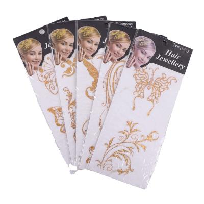 China Self Adhesive High Quality Customized Temporary Hair Jewelry Removal Sticker for sale