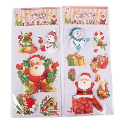 China Factory Manufacture Self Adhesive Merry Christmas 3 D Room Decor Eco - Friendly Wall Sticker for sale